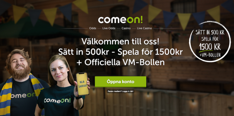 comeon oddsbonus vm