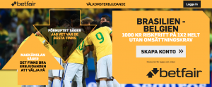 riskfritt spel brasilien belgien