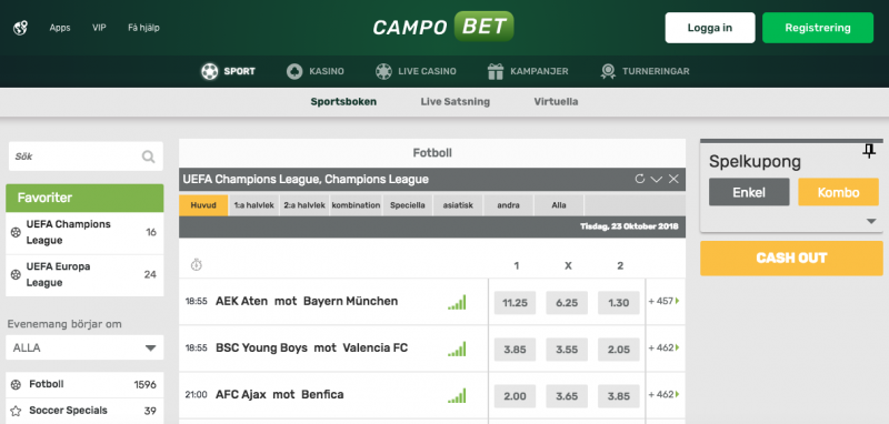 odds bonus hos campobet