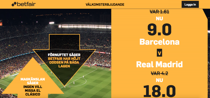 boostade odds el clasico