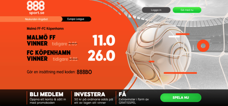 kampanj 888 sport malmo kopenhamn