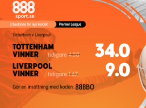 boostade odds tottenham liverpool