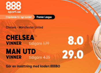boostade odds chelsea manchester united