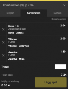 speltips unibet 9 maj