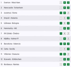 europatipset spelförslag vecka 41