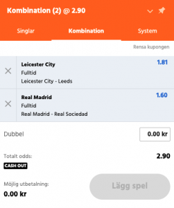 dagens dubbel expekt