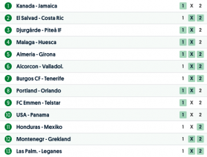 europatipset spelförslag 27 mars