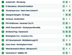 europatipset spelförslag vecka 15