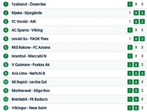 europatipset torsdag vecka 29