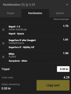 trippel unibet odds