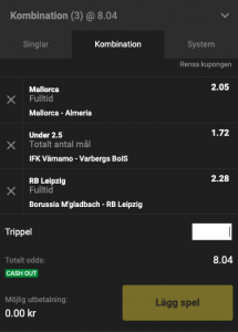 dagens odds unibet