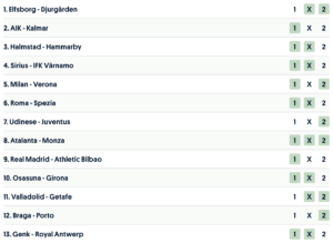 europatipset 4 juni vecka 22