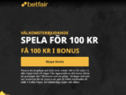 betfair 100 kr bonus