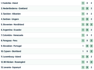 europatipset spelförslag 7 september