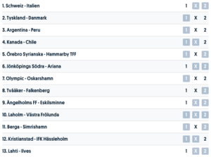 stryktipset vecka 26 29 juni