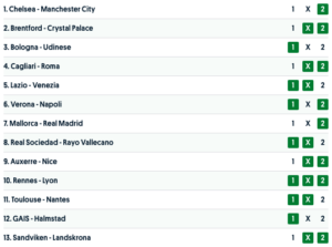 europatipset med premier league la liga den 18 augusti