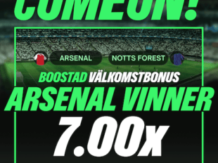 comeon kampanj arsenal forest