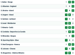 europatipset alla förutsättningar 16 november