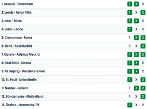 inför europatipset spelförslag